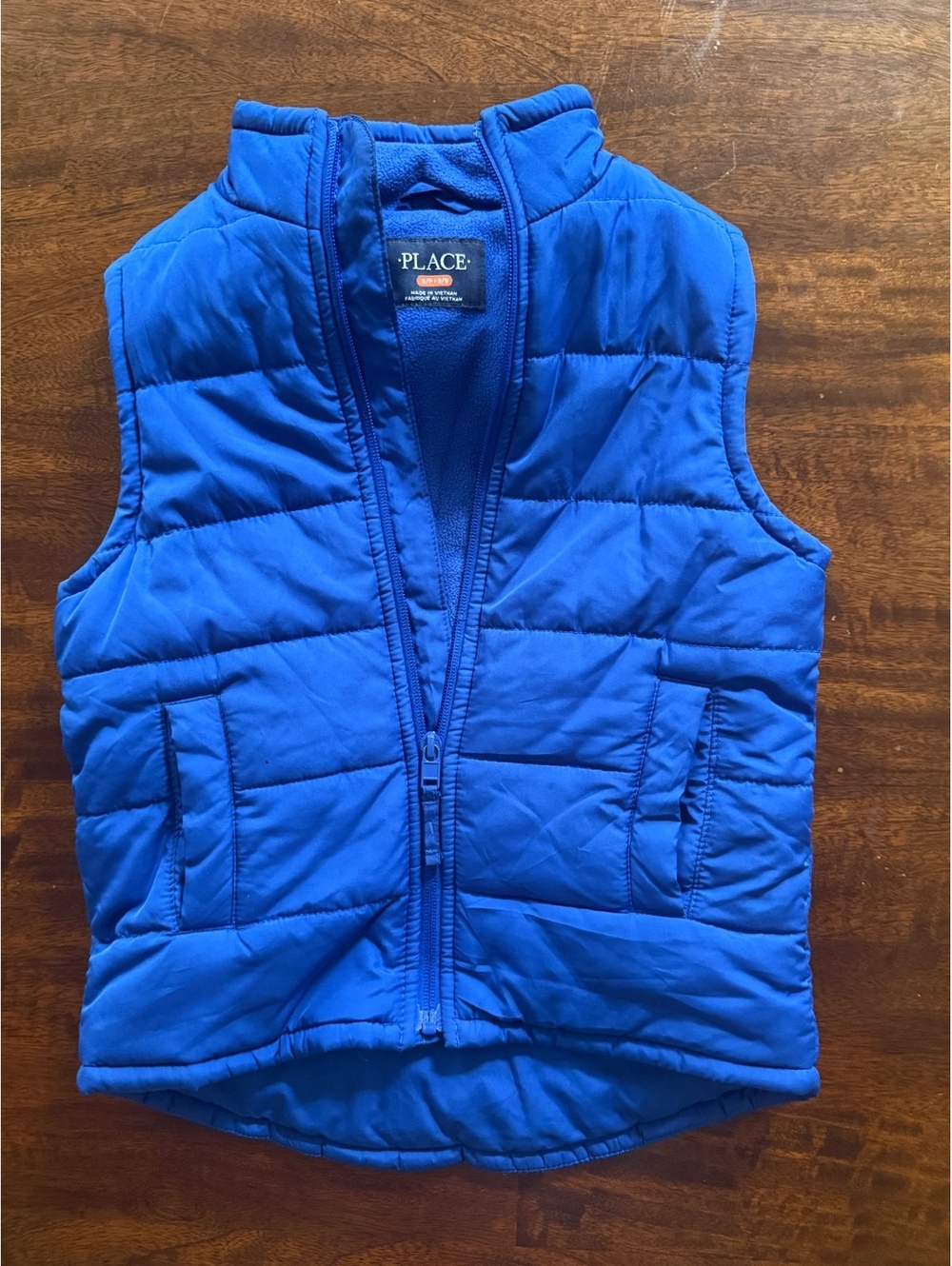 blue puffer vest for kids size 5/6